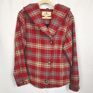 Woolrich Red Plaid Hooded Jacket #1419